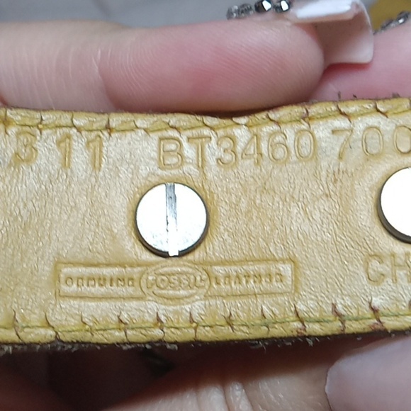 Fossil tan women\'s leather braided belt main image 5